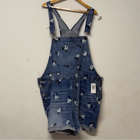 NWT Torrid x Disney Mickey Mouse Shortall Medium Wash City Games 28 - Picture 2 of 6